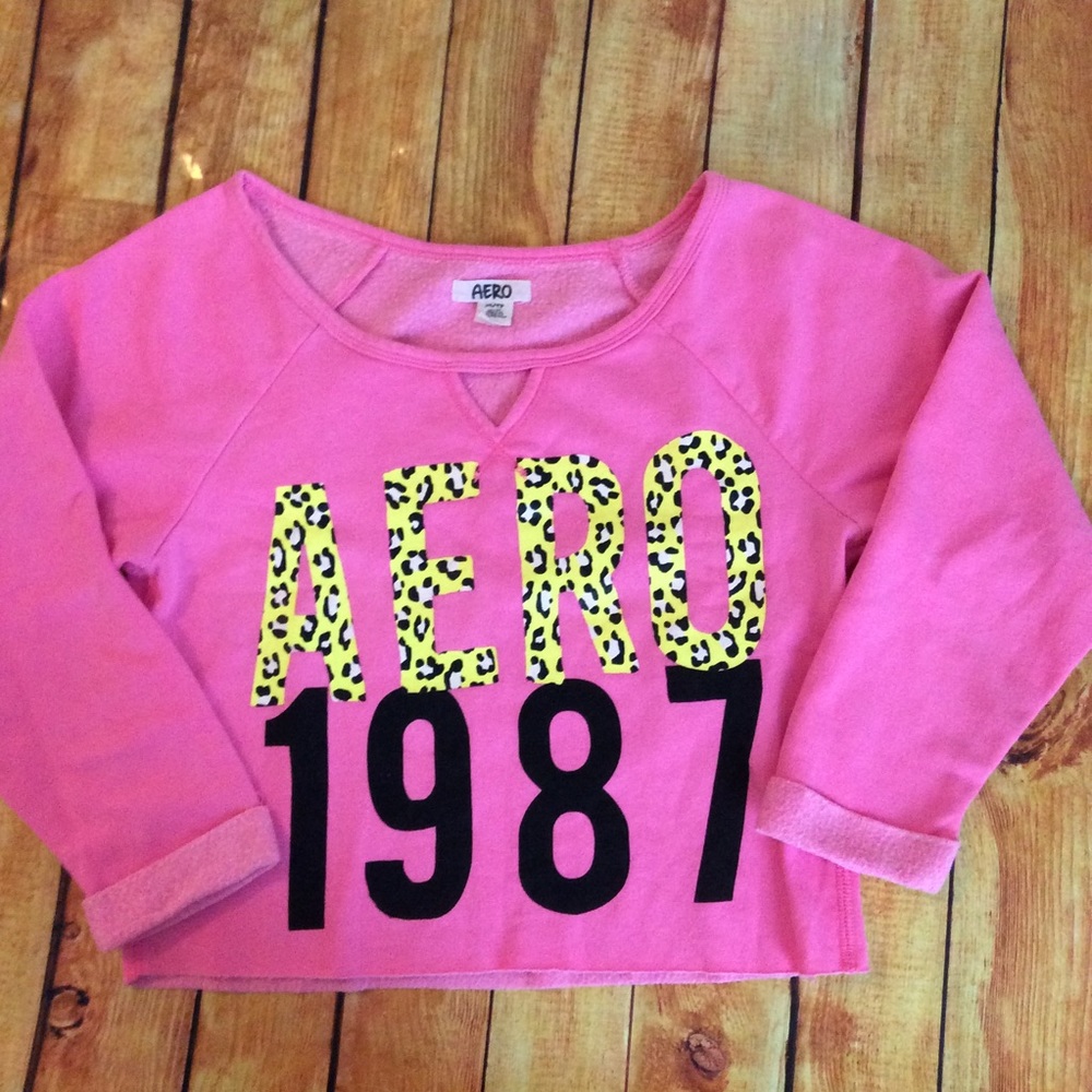 Aero 1987 Croptop Sweatshirt Sz XS #109